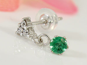 ピアス メンズ ペアピアス 片耳ピアス エメラルド ペリドット ダイヤ ダイヤモンドピアス スタッドピアス ホワイトゴールドk18 18金 天然石カップル 緑の宝石 の 送料無料 人気 18k メンズピアス お得な情報満載