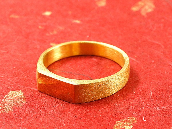 【楽天市場】【ポイント10倍 SALE】メンズ 24金 指輪 印台 幅広 純金 リング k24 24k 金 ゴールド ピンキーリング シンプル