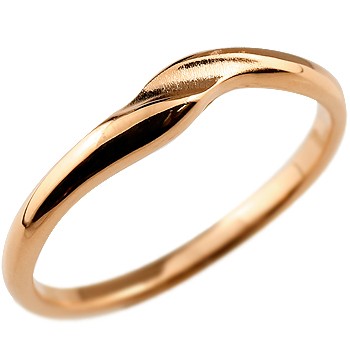 【10%OFFクーポンセール】 18金 リング ピンキーリング 地金 指輪 ピンクゴールドk18 つや消し ストレート ユニセックス 18k｜ジュエリー工房アトラス