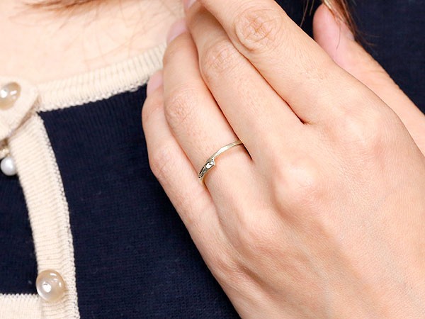 メンズ ピンキーリング ホワイトゴールドk10 10金 極細 華奢 スパイラル 指輪 人気 男性用 送料無料 【即日発送】