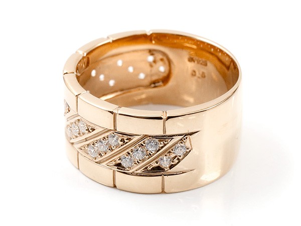 メンズ リング ダイヤモンド ピンクゴールドk18 幅広 指輪 リング ダイヤ 18金 ピンキーリング 男性用 送料無料 人気 Onpointchiro Com