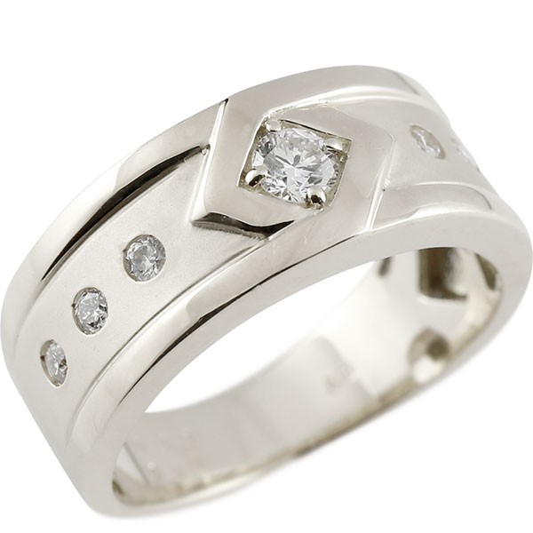 楽天市場 メンズリング プラチナ ダイヤモンド リング ピンキーリング 指輪 Pt900 指輪 ダイヤ 送料無料 ジュエリー工房アトラス