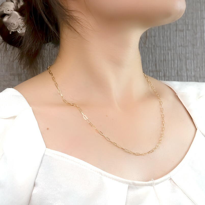 18金 ネックレス 50cm イエローゴールドk18 クリップチェーン ゴールド シンプル チェーン チェーンのみ ネックレスチェーン レディース 人気 地金 地金ネックレス 女性 送料無料 鎖 最大84 Offクーポン レディース