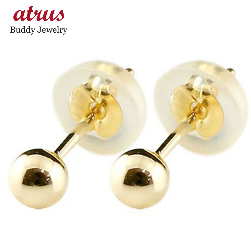 18金ピアスセット　おまけ付き 楽天市場】18金 ピアス レディース 両耳 丸玉 3mm スタッド