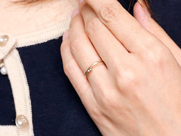 ペアリング 結婚指輪 ピンキーリング ダイヤモンド ピンクゴールドk10 一粒 10金 極細 華奢 スパイラル 指輪 トラスト 送料無料 の 2個セット Lgbtq 男女兼用 Elteachermurcia Com