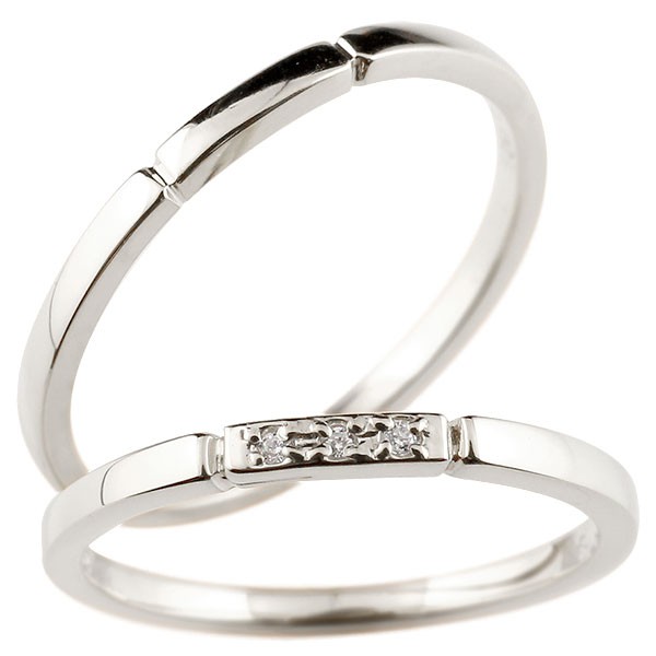 【10%OFFクーポンセール】 ペアリング プラチナ 結婚指輪 マリッジリング 細身 2個セット リング ペア 華奢 ダイヤモンド 結び pt950 スイートペアリィー|ジュエリー工房アトラス