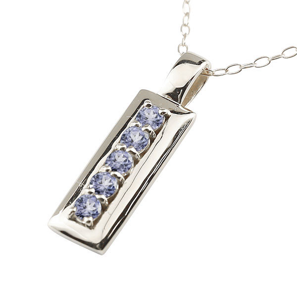 沸騰ブラドン 人気 チェーン ペンダント バータイプ プラチナ ネックレス タンザナイト メンズ ネックレス ペアとしても素敵 おシャレ度もアップ 12月誕生石 送料無料 シンプル 宝石 男性用 Pt900 メンズアクセサリー