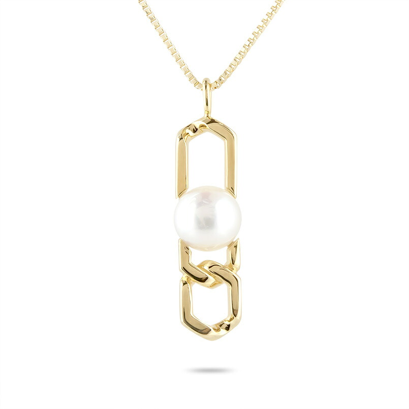【15%OFFクーポンセール】【最短発送】 18金 ペンダントトップ ネックレス パール アコヤ真珠 ゴールド 18k イエローゴールドk18 ベネチアン チェーン 6月誕生石 ユニセックス
