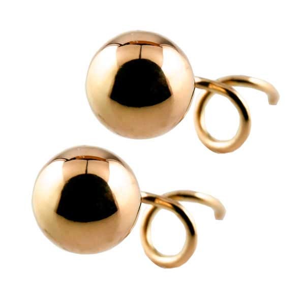 楽天市場】18金 ピアス 18k レディース つけっぱなし 丸玉ピアス