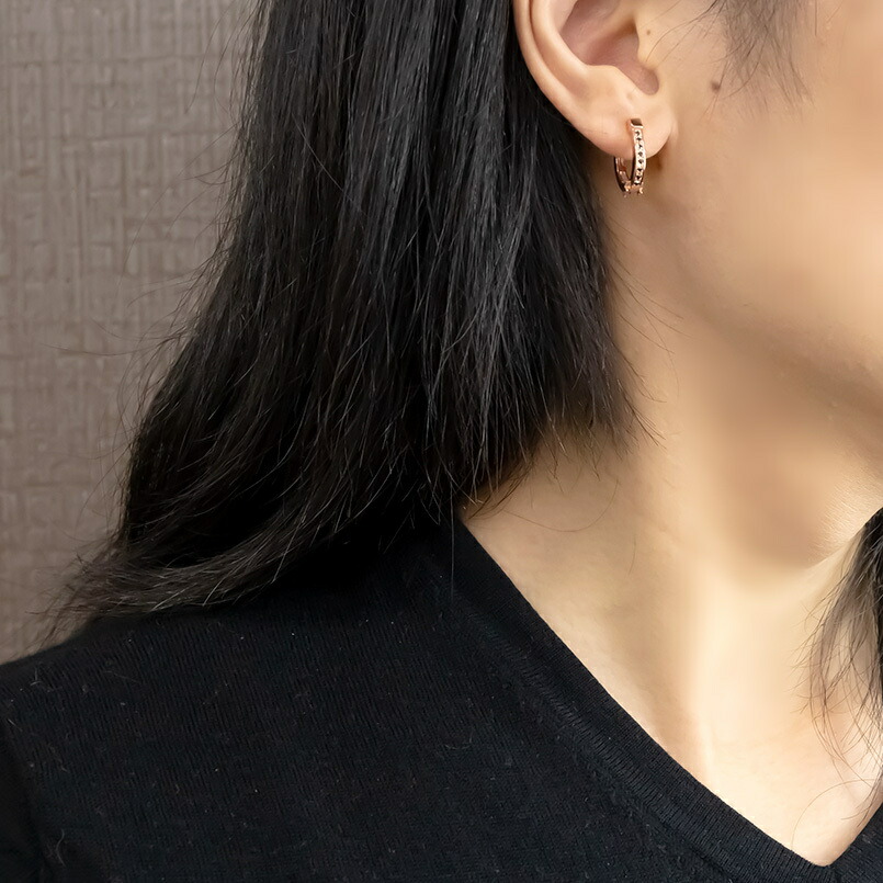 メンズ 18金 片耳ピアス ブラックダイヤモンド 馬蹄 スター フープ フープピアス 中折れ式ピアス 18k ピンクゴールドk18 ピアス リング ステンレスバネ入り 人気 男性用 送料無料 メンズピアス 激安格安割引情報満載