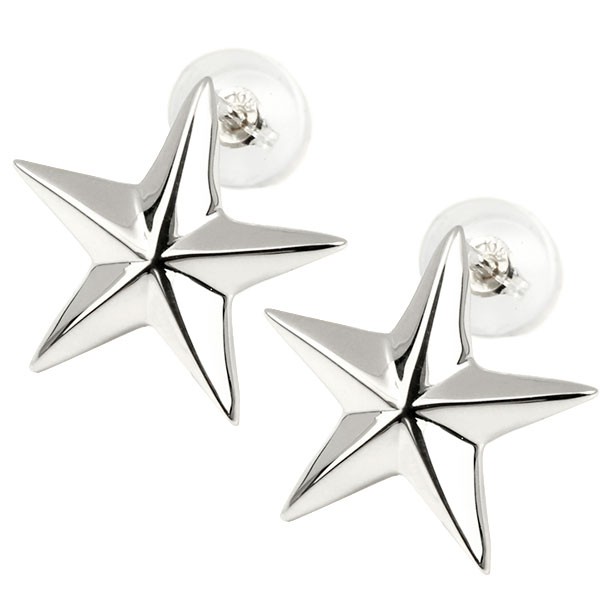 【10%OFFクーポンセール】 ピアス レディース プラチナ 星 地金 スター プラチナ900 pt900 スタッドピアス 両耳用|ジュエリー工房アトラス