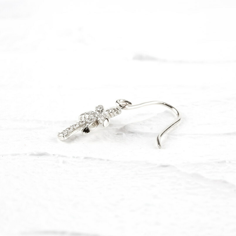 メンズ ゴールド フックピアス 揺れる K10 男性 10金 ペア ホワイトゴールドk10 メンズピアス ピアス