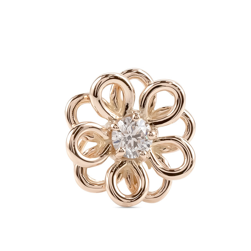 楽天市場】18金 片耳ピアス キャッチのいらないピアス キャッチなし