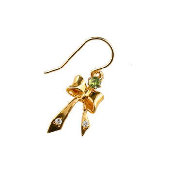 21年レディースファッション福袋 ピアス ペリドット ピアス リボン 片耳 ピアス 揺れる 18k ピアス 18金 ダイヤモンド 送料無料 の 揺れるピアス ピンクゴールドk18 8月誕生石 レディース ダイヤ りぼん フックピアス Www Ordia Fr
