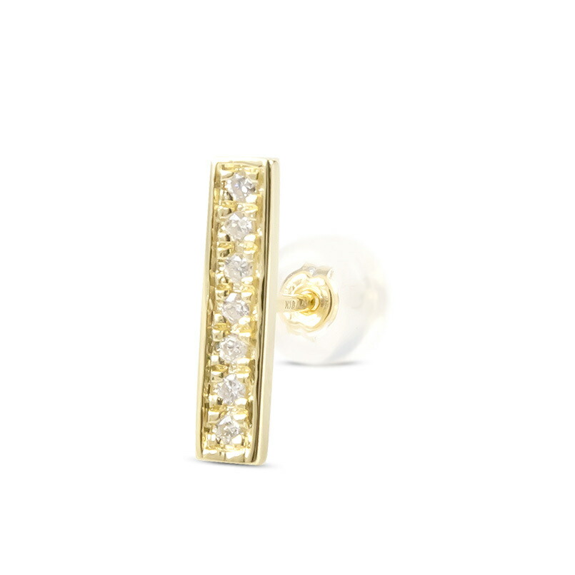 あす楽 送料無料 18金 片耳ピアス ダイヤモンド メンズ スタッドピアス ゴールド 18k イエローゴールドk18 シンプル バー 男性 人気 宝石 Lgbtq 男女兼用 Allseasonparks De