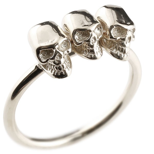 宅配便配送 指輪 リング スカル 髑髏 ホワイトゴールドk10 指輪 ドクロ ピンキーリング レディース 送料無料 10金 Pascasarjana Unsrat Ac Id