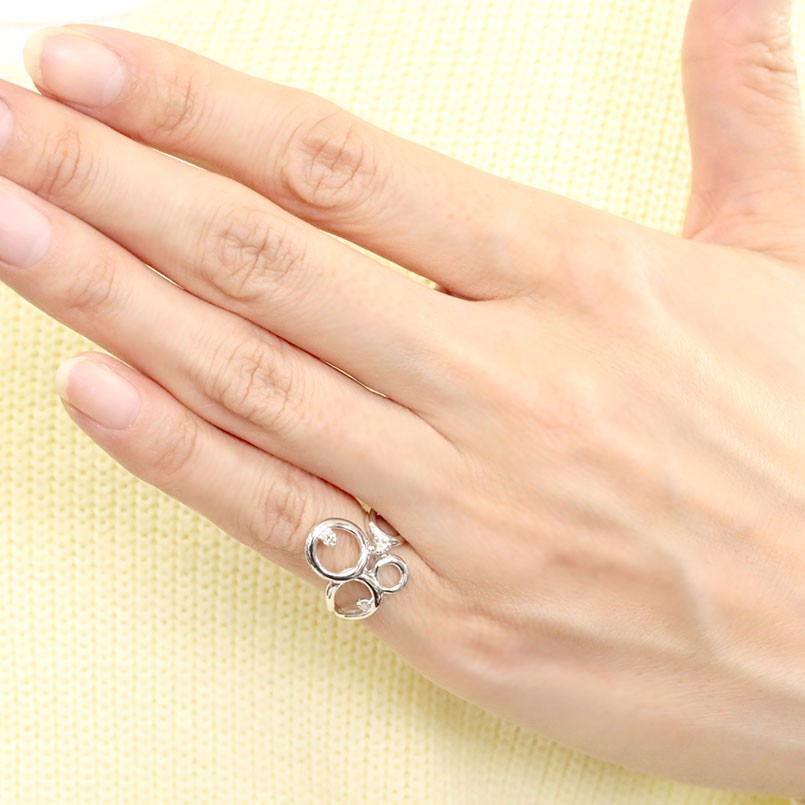 与え 18金 リング レディース ダイヤモンド 婚約指輪 エンゲージリング ダイヤ 幅広 太め 透かし 指輪 ピンキーリング ゴールド  ホワイトゴールドk18 送料無料 人気 プレゼント ギフト シンプル おしゃれ 18k K18