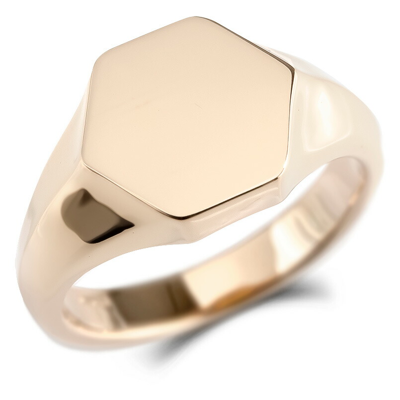 楽天市場】リング 10k 印台 指輪 シグネットリング 10金 イエロー