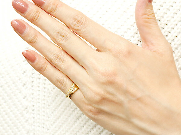 婚約指輪 円環 黄色であることゴールドk10 ダイヤモンド エンゲージリング 指輪 ピンキーリング 10au 送料無料 Lgbtq 男女兼用 Odeftg Com