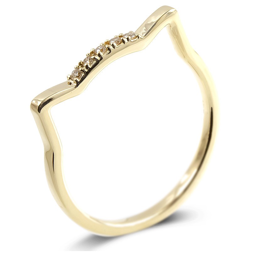 専用　K18ダイヤモンド 猫モチーフ ピンキーリング 専用 K18ダイヤモンド 猫モチーフ ピンキーリング