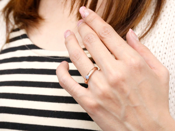 リング ゴールド ピンキーリング タンザナイト シンプル 普段使い 人気 指輪 刻印 ホワイトゴールドk18 一粒 12月誕生石 18金 ストレート 2.3 送料無料