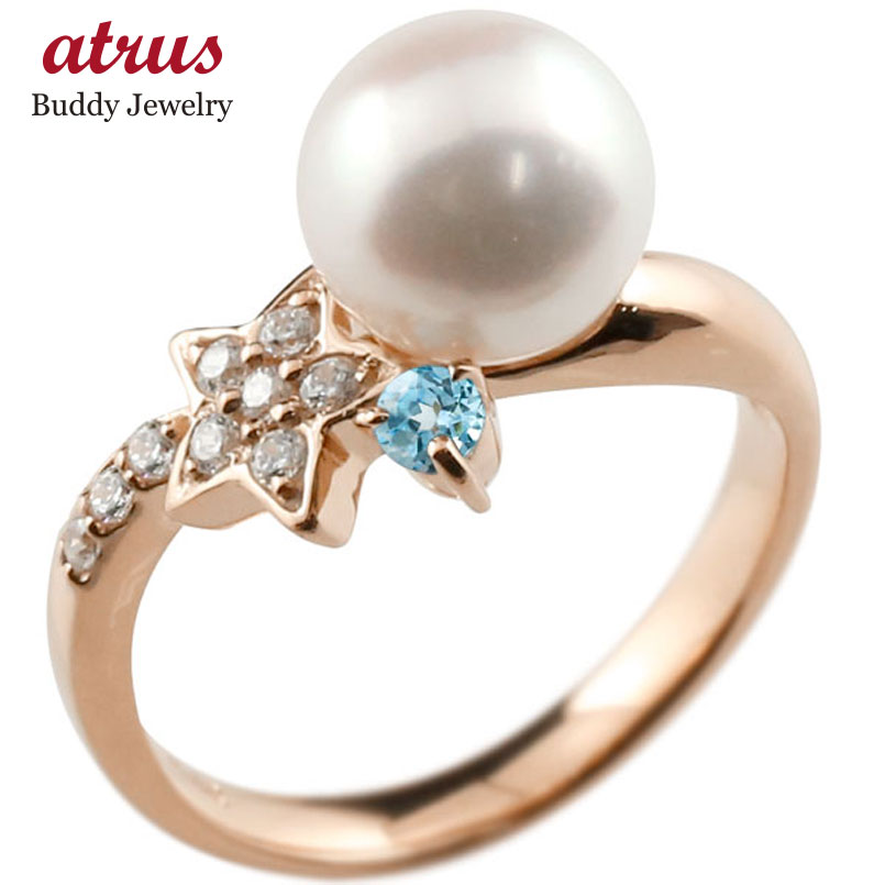 2020最新型 高品質 パールリング 真珠 エンゲージリング 婚約指輪