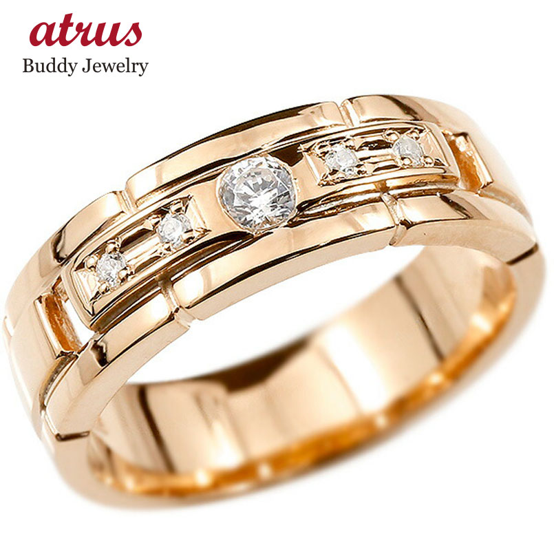 有名なブランド 10金 ピンキーリング 幅広 指輪 エンゲージリング キュービックジルコニア ピンクゴールドk10 リング 婚約指輪 宝石 送料無料 ストレート レディース cgi100 Kabianga Ac Ke