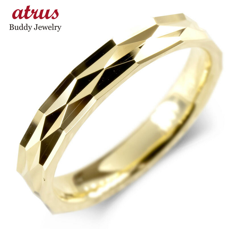 【18金】 K18 イエローゴールド シンプルリング 約1.16g K18 カラーゴールドリング〕K18 リング イエローゴールド (幅約2.2mm