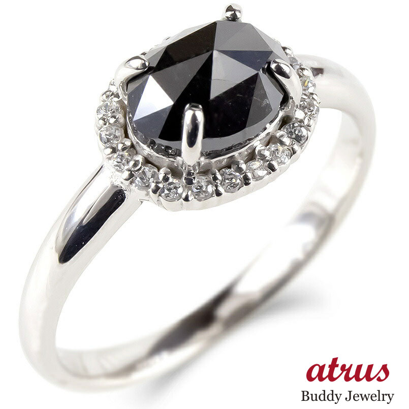 21新商品 上品なデザイン 取り巻きダイヤリング 人気 プラチナ リング レディース ブラックダイヤモンド 一粒 大粒 ダイヤモンド 指輪 Pt900 婚約指輪 安い ピンキーリング ダイヤ 取り巻き 女性 の 送料無料 人気 数量は多い