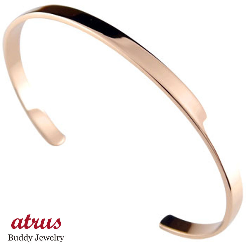 楽天市場 メンズ バングル ブレスレット ピンクゴールドk18 シンプルバングル 18金 男性用 送料無料 ジュエリー工房アトラス
