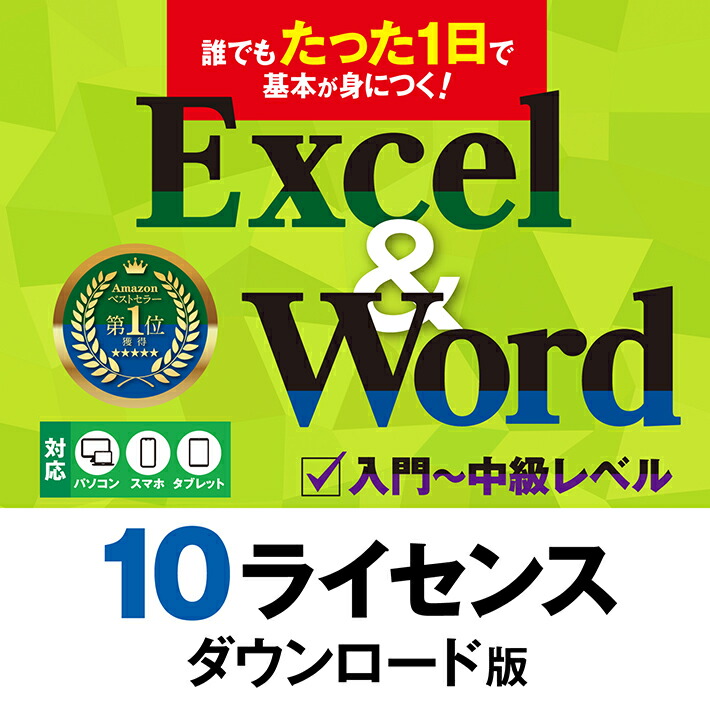 使用許可版 10使用許可 誰でもたった1日で基本理念が身につく！Excel＆Word｜最新Office2021 Office365 相応う エクセル 1価関数 言葉 役立つこと 画像教科課程8第四次元18分 排他的権利 1価関数明らかにする小論文 ショートカットキーリスト ヴィデオディスク ストリーミング生まれ変わり 両相応う｜ダウンロード版