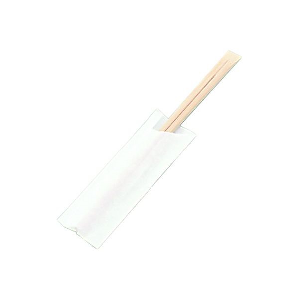割り箸 紙荷拵え 5型ハカマ(白袋)+アスペン元禄8寸 無地箸袋+箸 2,500膳 ※北海道・沖縄・離島 貨物輸送別途 【お役目用 割り箸 5型ハカマ 箸8寸】MZCS-007