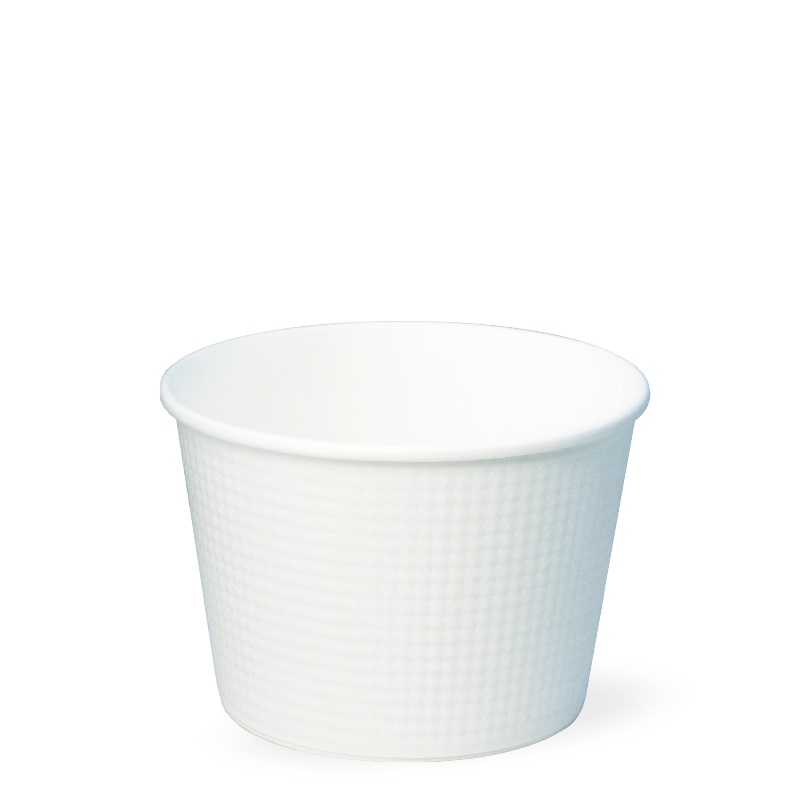 断熱性エンボス紙容器 900個 437ml 107×74×80.6mm SMP-437E 無地 ※沖縄・離島 送料別途 【テイクアウト・イベント・業務用・お祭り・使い捨て食品容器】|atta店