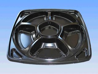 オードブル容器　400×400×50mm　本体+のせ蓋　140個セット　KS-650A+のせ蓋　※沖縄・離島送料別途 KS-650A+のせ蓋