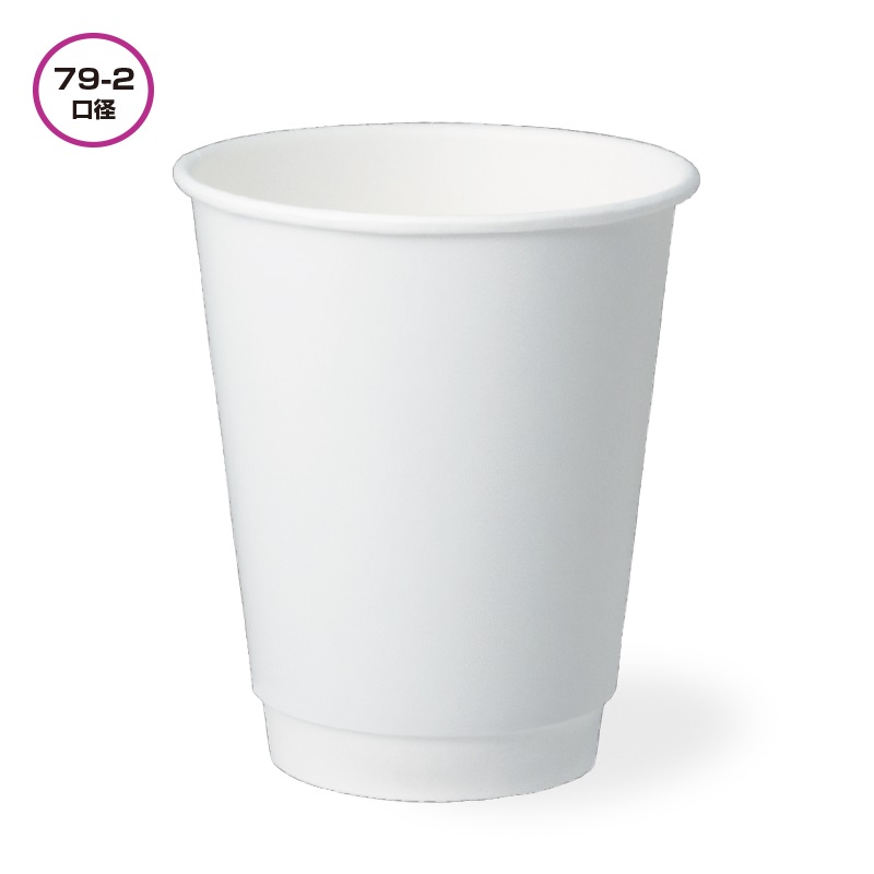 断熱性エアウォール紙コップ 260ml(9オンス) 1,000個　SINC-260S 無地　※沖縄・離島 送料別途