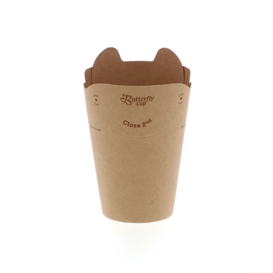 バタフライカップ　6オンス(180ml) 800個　ホット シングル 未晒無地　4535237　※沖縄・離島 送料別途　※個人宅不可