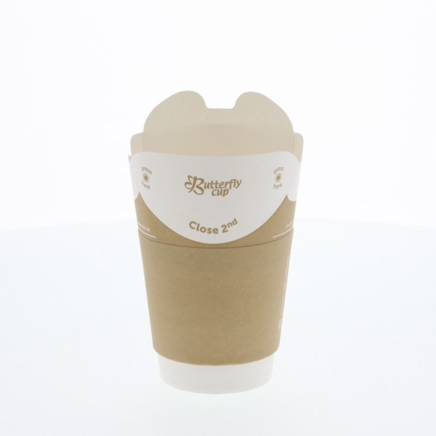 バタフライカップ　8オンス(250ml) 500個　ホット ダブル クラフト　4535204　※沖縄・離島 送料別途　※個人宅不可