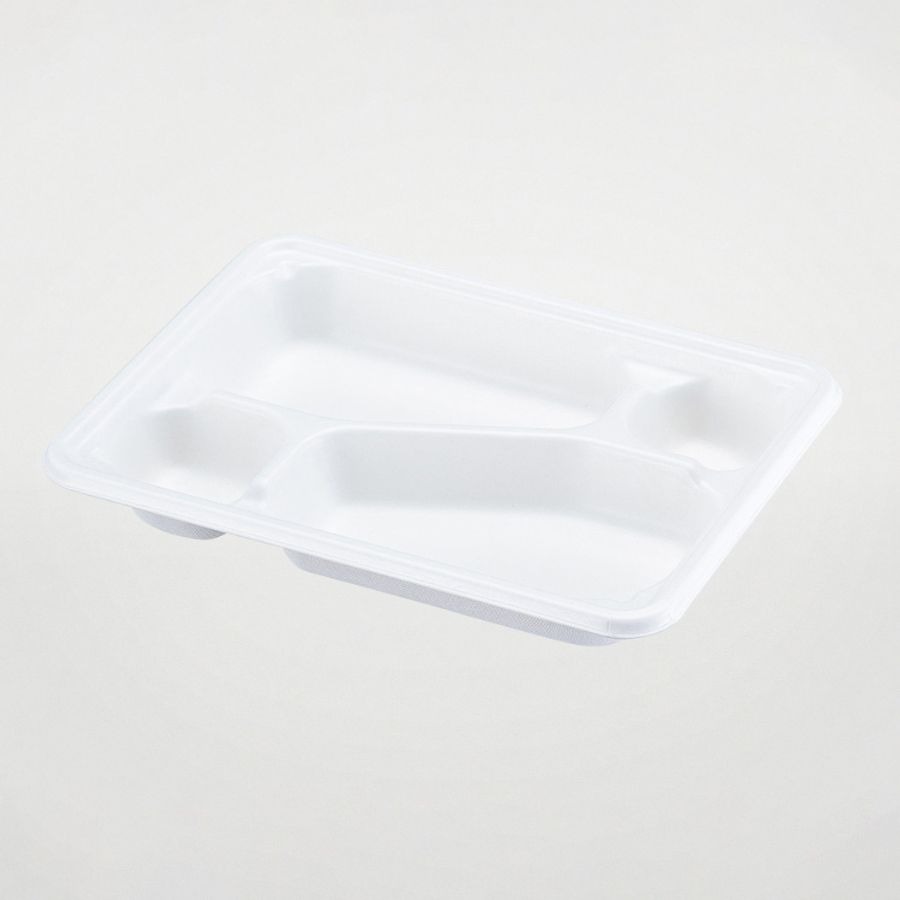 バガス容器(弁当)　本体のみ・300個　WB弁当23-17Cラミ　※電子レンジ可 ※北海道・沖縄・離島 送料別途　653877