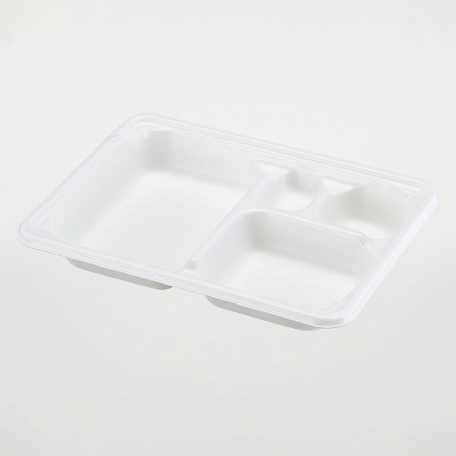 バガス容器(弁当) 本体のみ・300個 WB弁当23-17Eラミ ※電子レンジ可 ※北海道・沖縄・離島 送料別途 653878|atta店