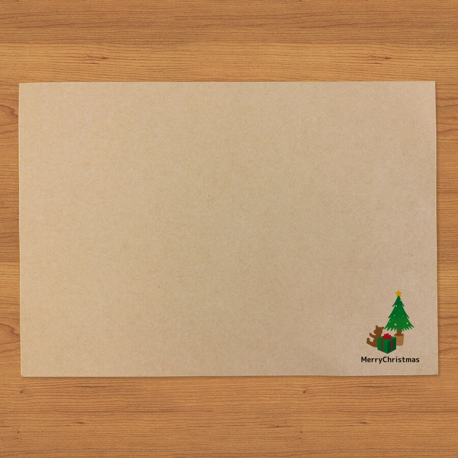 楽天市場 クリスマス ランチョンマット クマとツリー 1セット10枚入り 絵柄全6種 イラスト の大きさを3サイズから選べます S00 0002 Atta楽天市場店