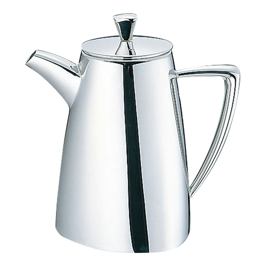 YUKIWA ユキワ ３角形 コーヒーポット 5人用(600竓) 03037220 COFFEE POT/TRIANGLE ステンレス鋼製【珈琲設備 喫茶店 食べ物屋 泊まり 勝手もと お役目用 膳立て手道具 労働者階級遣りかた】