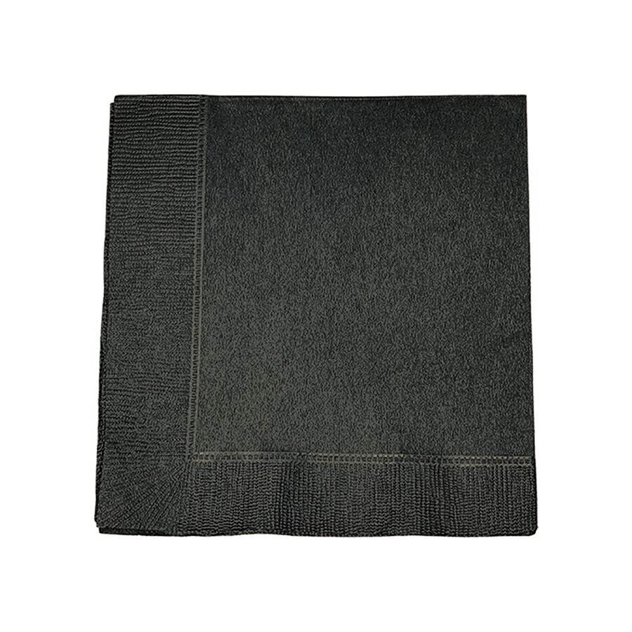 テーブルナプキン　4折 2プライ 325×325mm　ブラック 3,000枚　※北海道・沖縄・離島 送料別途 ※個人宅配送不可 MC-24 DC08