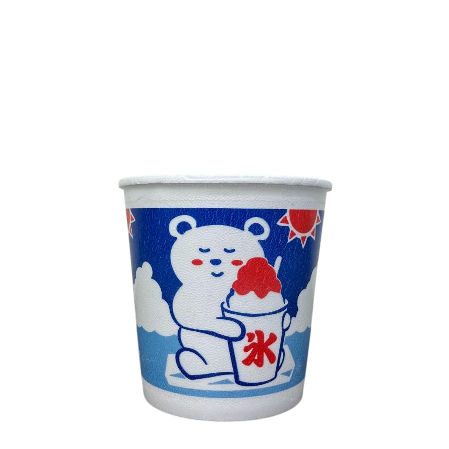 かき氷カップ　380ml　1,000個(発泡PSP)　※北海道・沖縄・離島 送料別途　※個人宅配送不可　A-350 シロクマ｜atta店