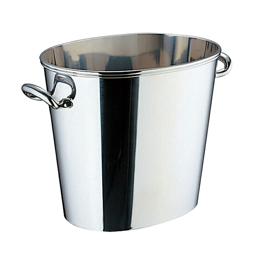 YUKIWA ユキワ　STロイヤルシャンパンクーラー小判(台無)/Mサイズ 3300cc 03270710 CHAMPAGNE COOLER/OVAL/M　ステンレス製　ホテル・バー・レストランにおすすめ