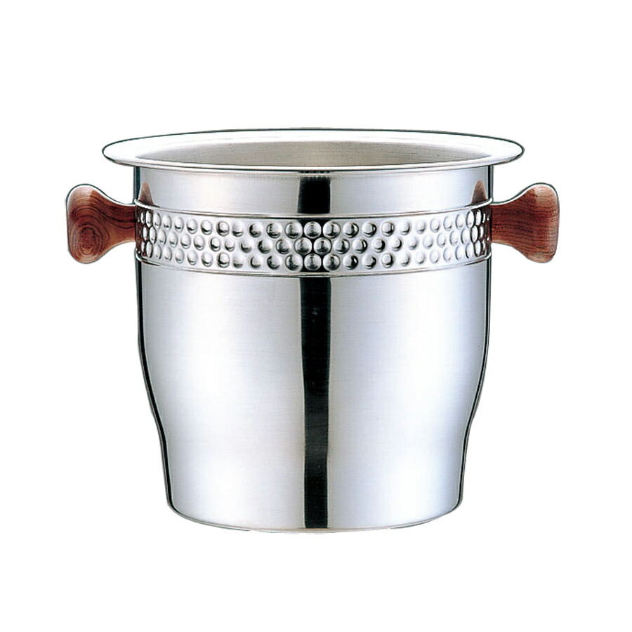 YUKIWA ユキワ 木柄ワインクーラー 4500cc 03275050 WINE COOLER/WOODEN HANDLE ステンレス製 ホテル・バー・レストランにおすすめ