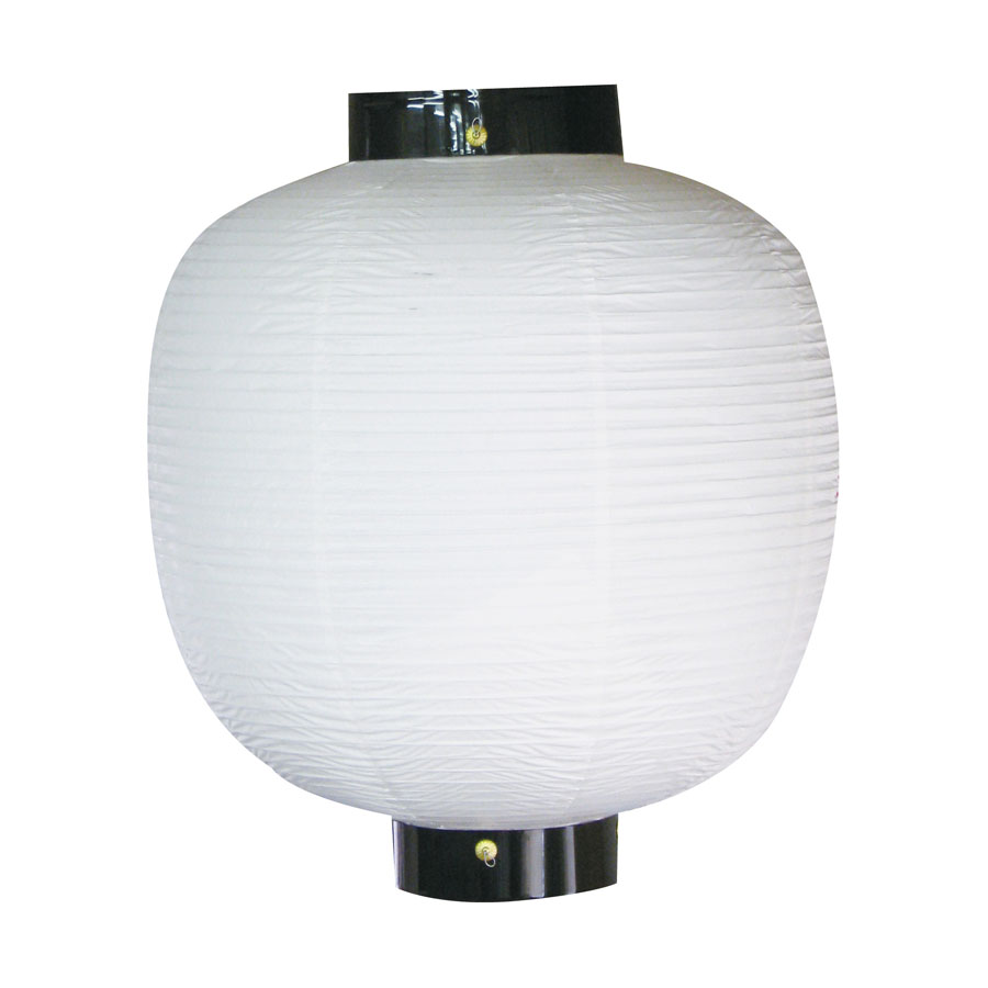 尺八丸ちょうちん　白無地　φ550xH670mm　※ビニール製　9060【提灯・ちょうちん用ソケット・祭り・社寺・飲食店提灯】