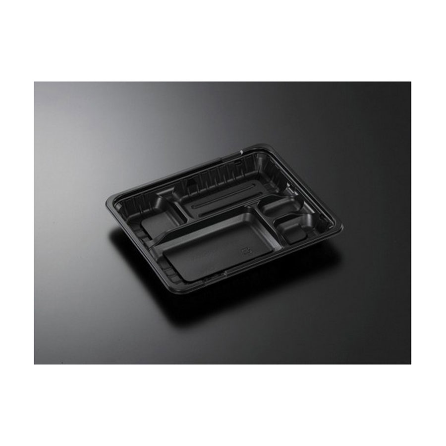 弁当容器・惣菜容器　本体のみ800個　238x196x30mm ※電子レンジ可 CTガチ弁IK24-20A BK(199216) ※沖縄・離島 送料別途　※代引き不可商品