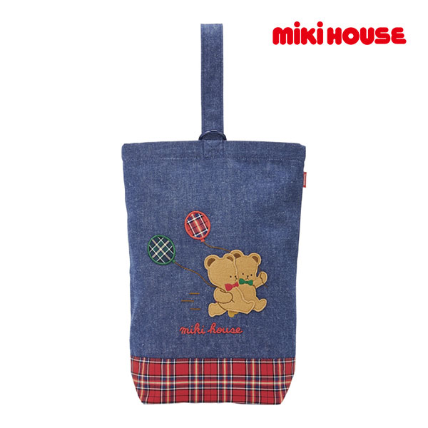 2000円クーポン券別れ別れ中★取り寄せ商いもの●ミキハウス mikihouse ミキハウスベア シューズ御徒面子 上履き入れ 上靴袋 上履き袋（保育園 幼稚園 初等学校 お坊っちゃん 御嬢さん 習い事御徒面子 補欠選手御徒面子 入園はいり込む書き割り 通園 通学）