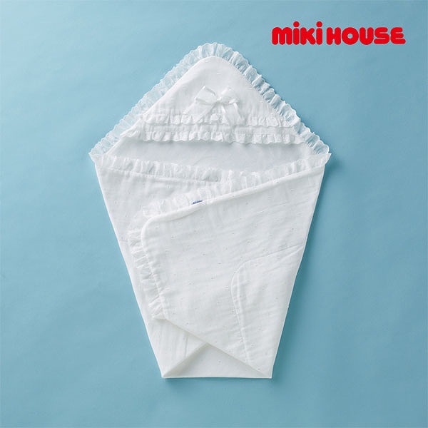 ●期間限定P11倍●取り寄せ商品●ミキハウス　mikihouse　ミキハウスベビー ダブルガーゼアフガン（おくるみ）赤ちゃん 新生児 男の子 女の子 出産準備 退院 お宮参り 通年 ギフト 日本製