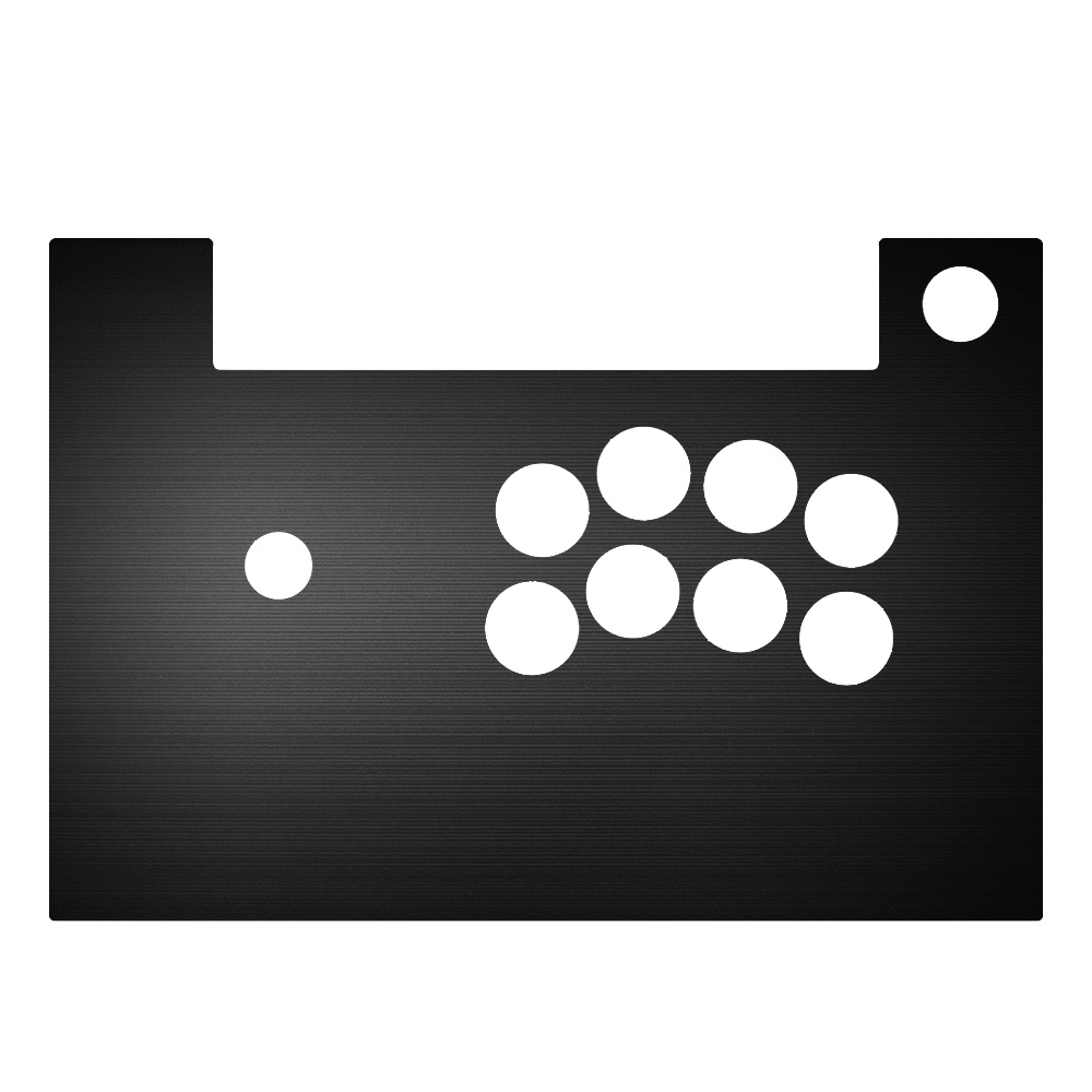 ARCADE SHOCK(アーケード ショック) HORI(ホリ) FIGHTING STICK ALPHA (ファイティング スティック α) アーケードスティック用 HIGH GRADE Aluminum Panel ハイグレード アルミニウムパネル / プレキシパネル